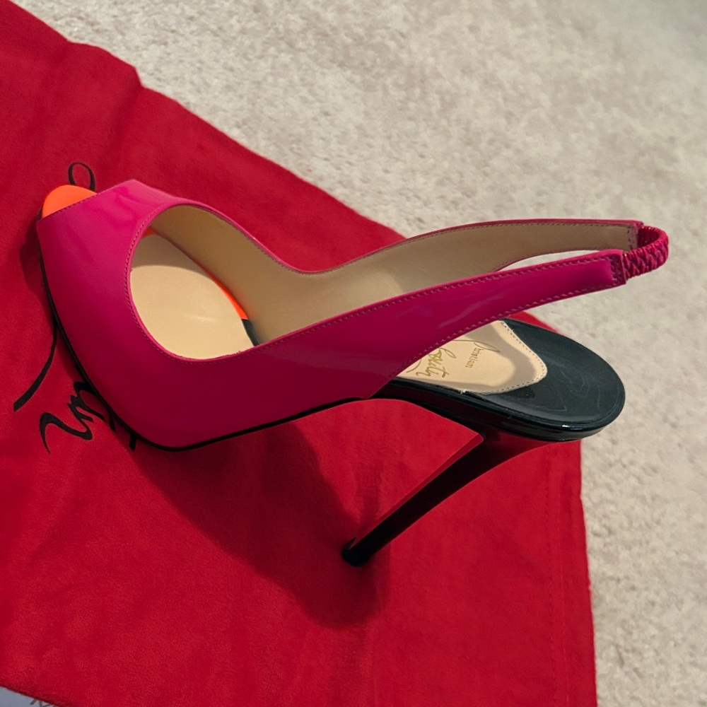 Christian Louboutin Fuchsia Slingback Heels